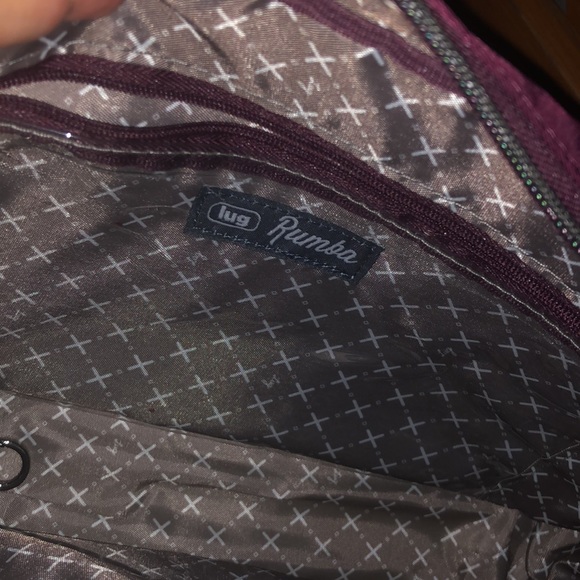 🌹🌹LUG Rumba  Shimmery Wine Satin Crossbody Bag🌹🌹 - Picture 6 of 7